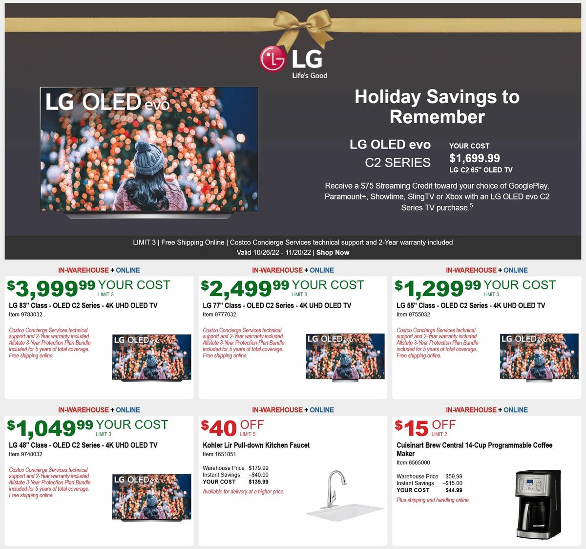 Costco Weekly Ad from October 26