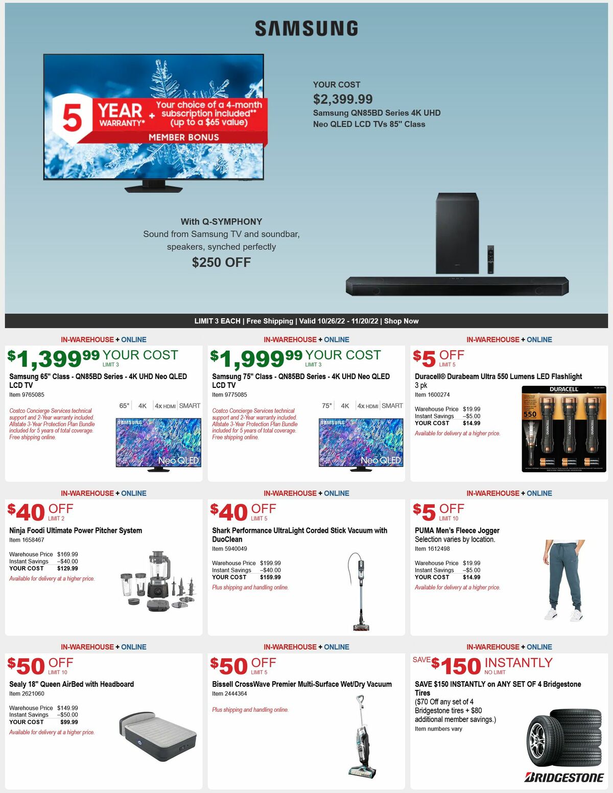 Costco Weekly Ad from October 26