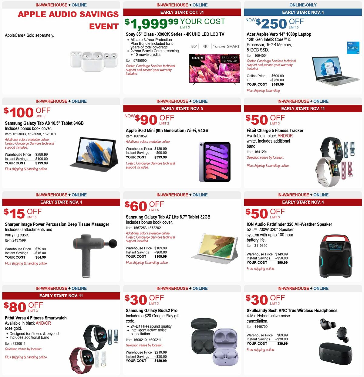 Costco Early Black Friday Deals Weekly Ad from November 14