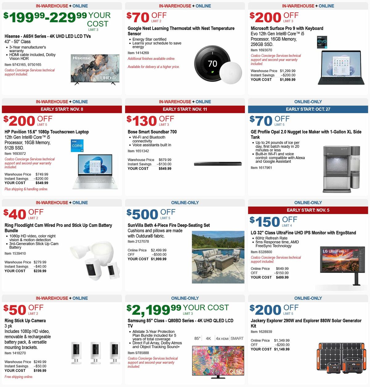 Costco Early Black Friday Deals Weekly Ad from November 14
