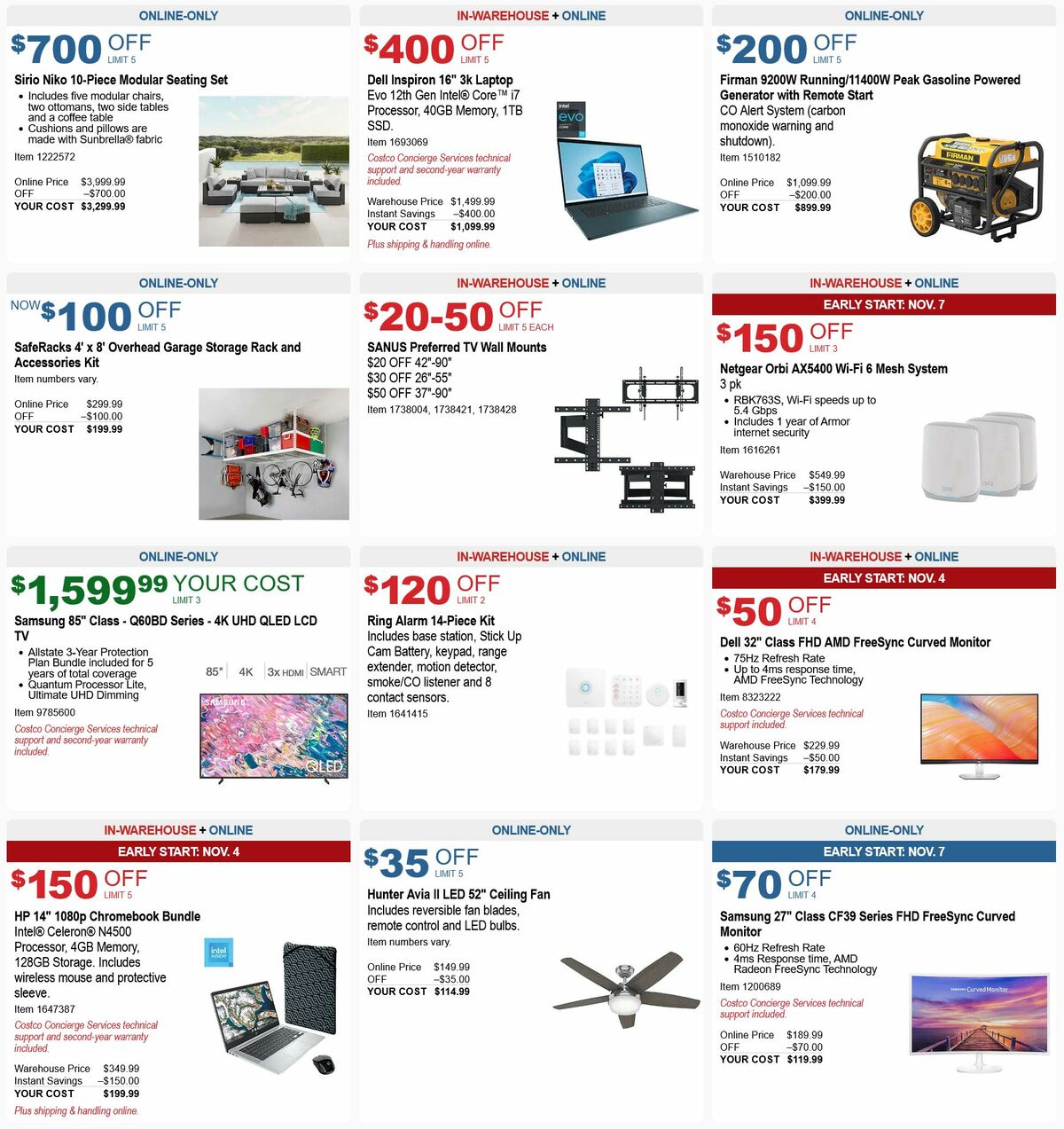 Costco Early Black Friday Deals Weekly Ad from November 14
