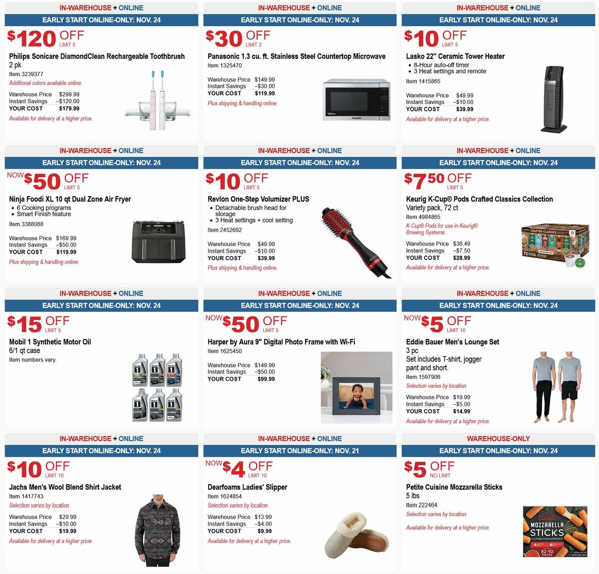 Costco Black Friday Weekend Savings Weekly Ad from November 25