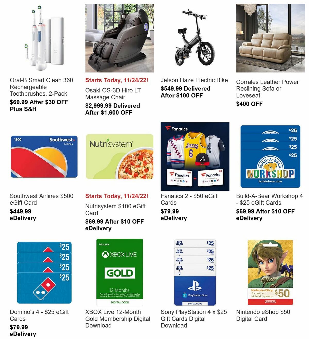 Costco Black Friday + Thanksgiving Day Weekly Ad from November 24