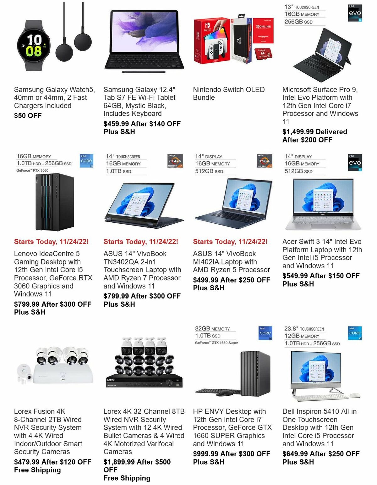 Costco Black Friday + Thanksgiving Day Weekly Ad from November 24