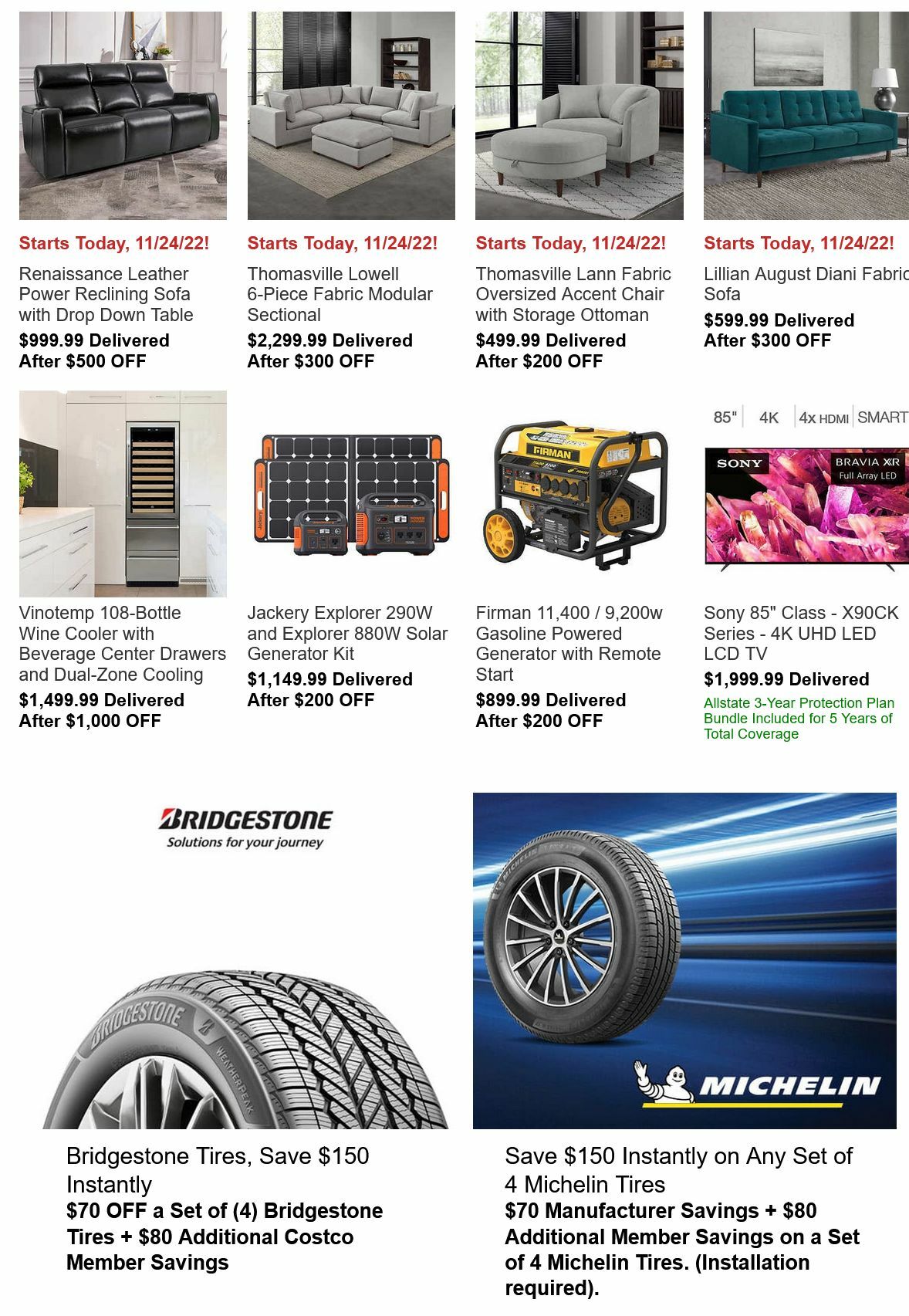 Costco Black Friday + Thanksgiving Day Weekly Ad from November 24