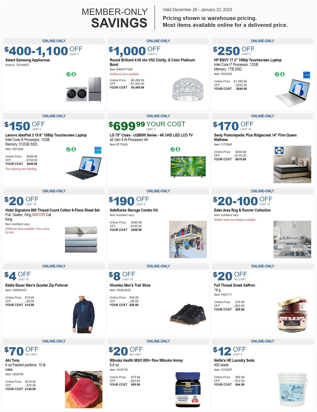 Costco Weekly Ad from December 28