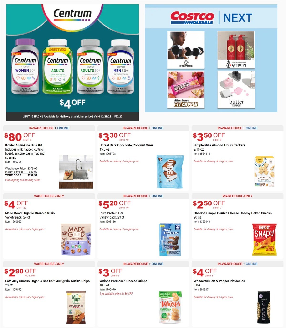 Costco Weekly Ad from December 28