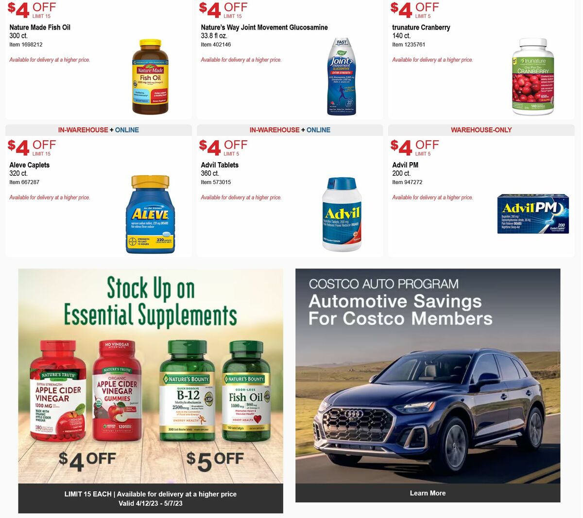 Costco Weekly Ad from April 12