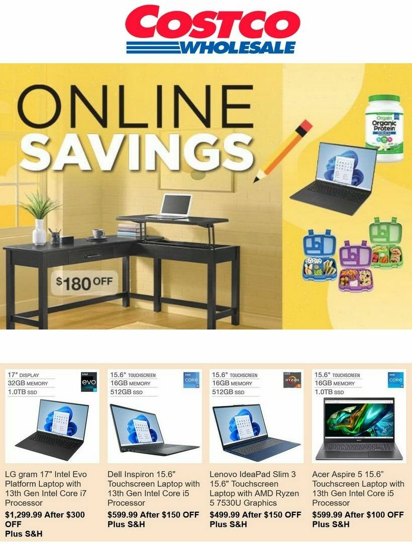 Costco Online Savings Weekly Ad from July 31