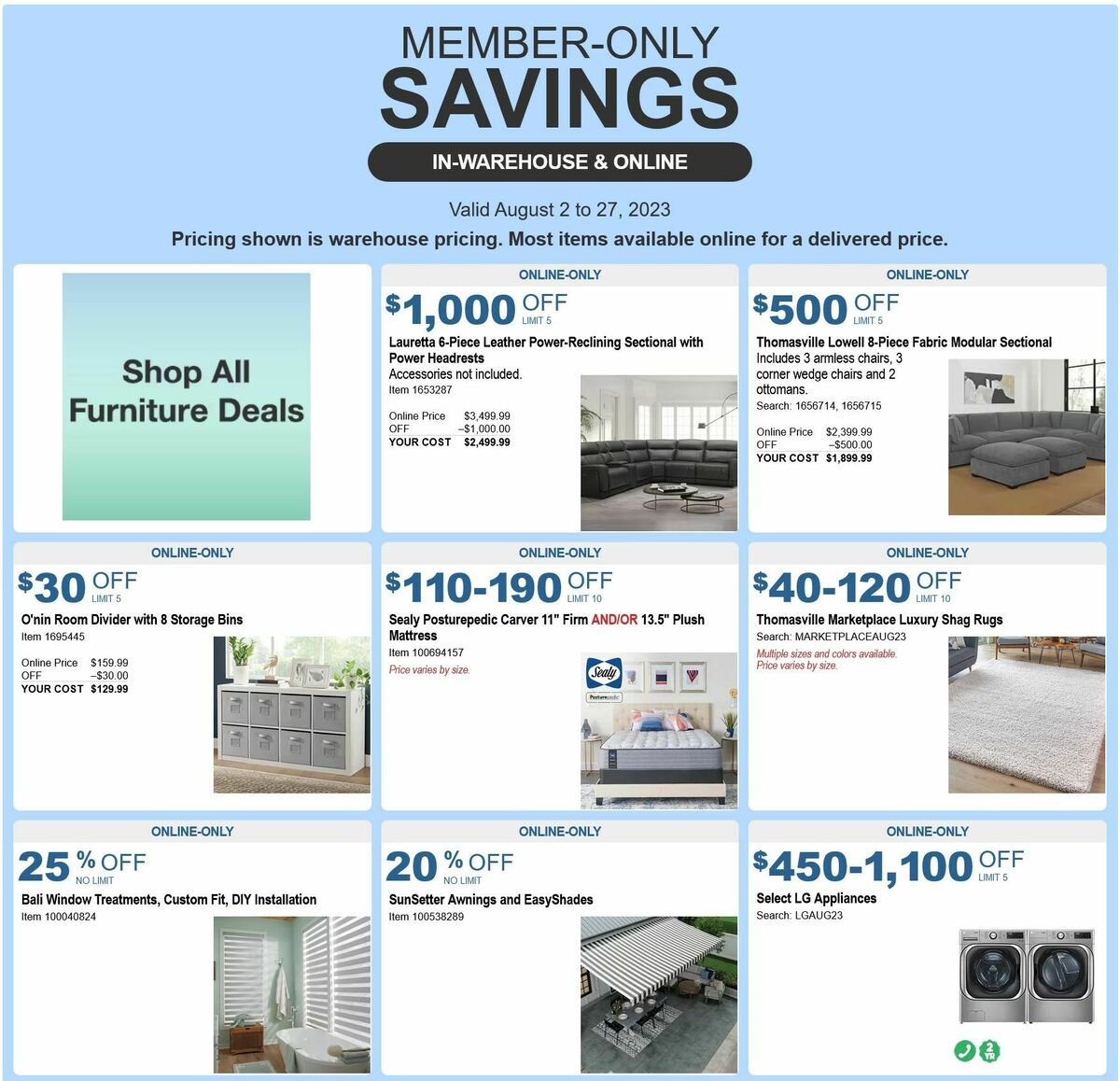 Costco Weekly Ad from August 2