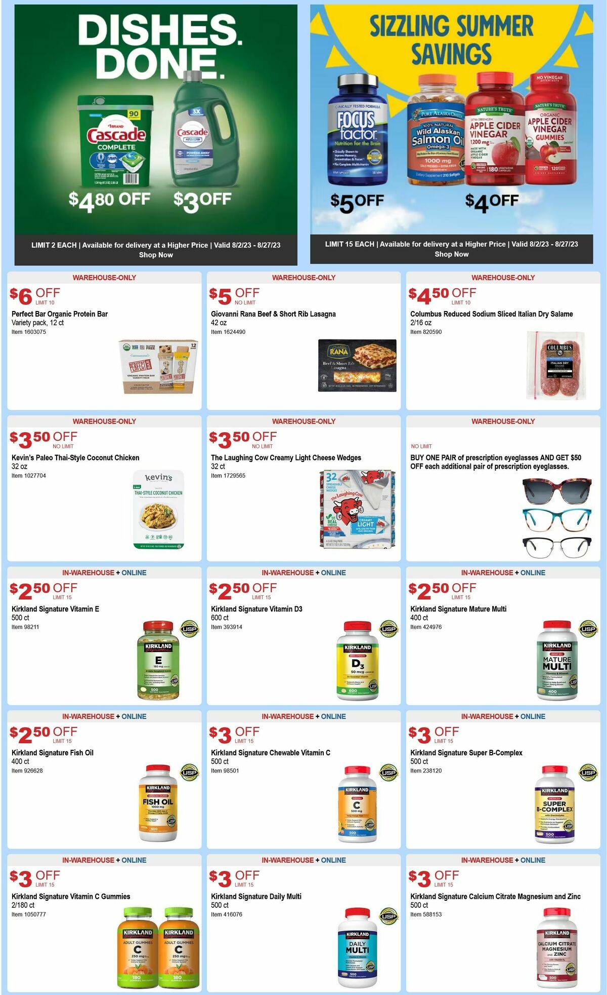 Costco Weekly Ad from August 2