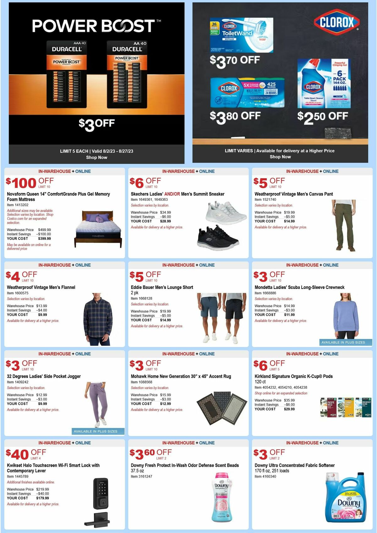 Costco Weekly Ad from August 2