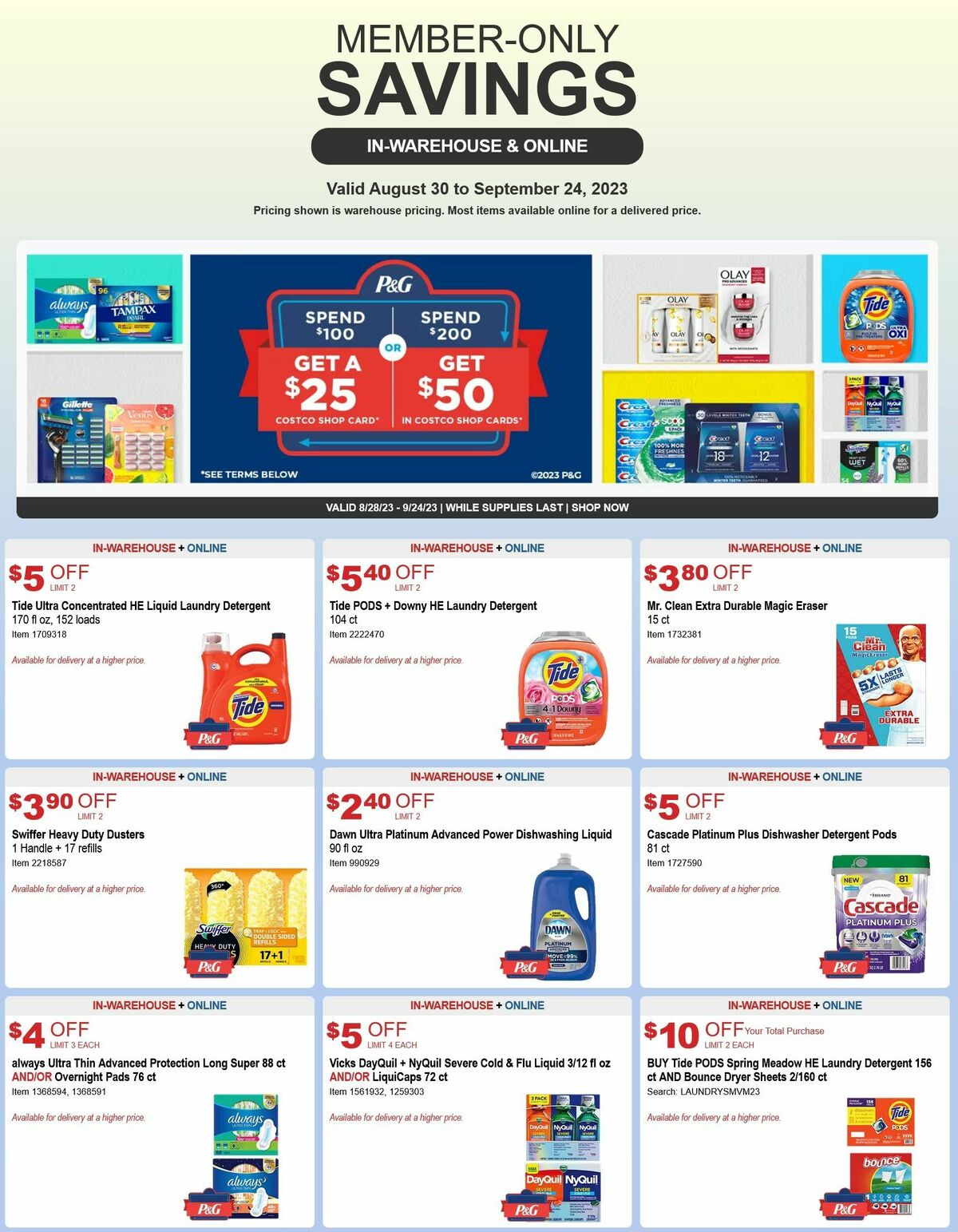 Costco Weekly Ad from August 30