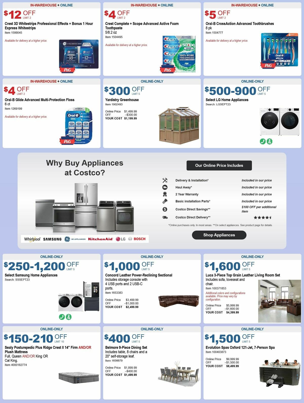 Costco Weekly Ad from August 30