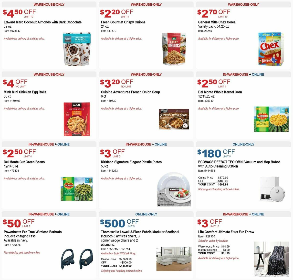 Costco Online & Warehouse Savings Weekly Ad from October 30