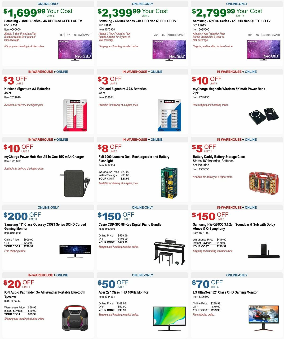 Costco Online & Warehouse Savings Weekly Ad from October 30