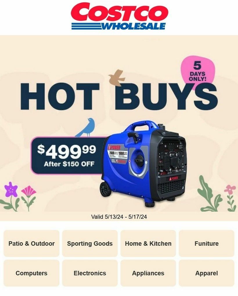 Costco Hot Buys Weekly Ad from May 13