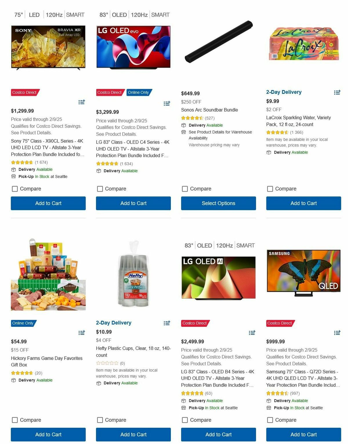 Costco Big Game Weekly Ad from January 19