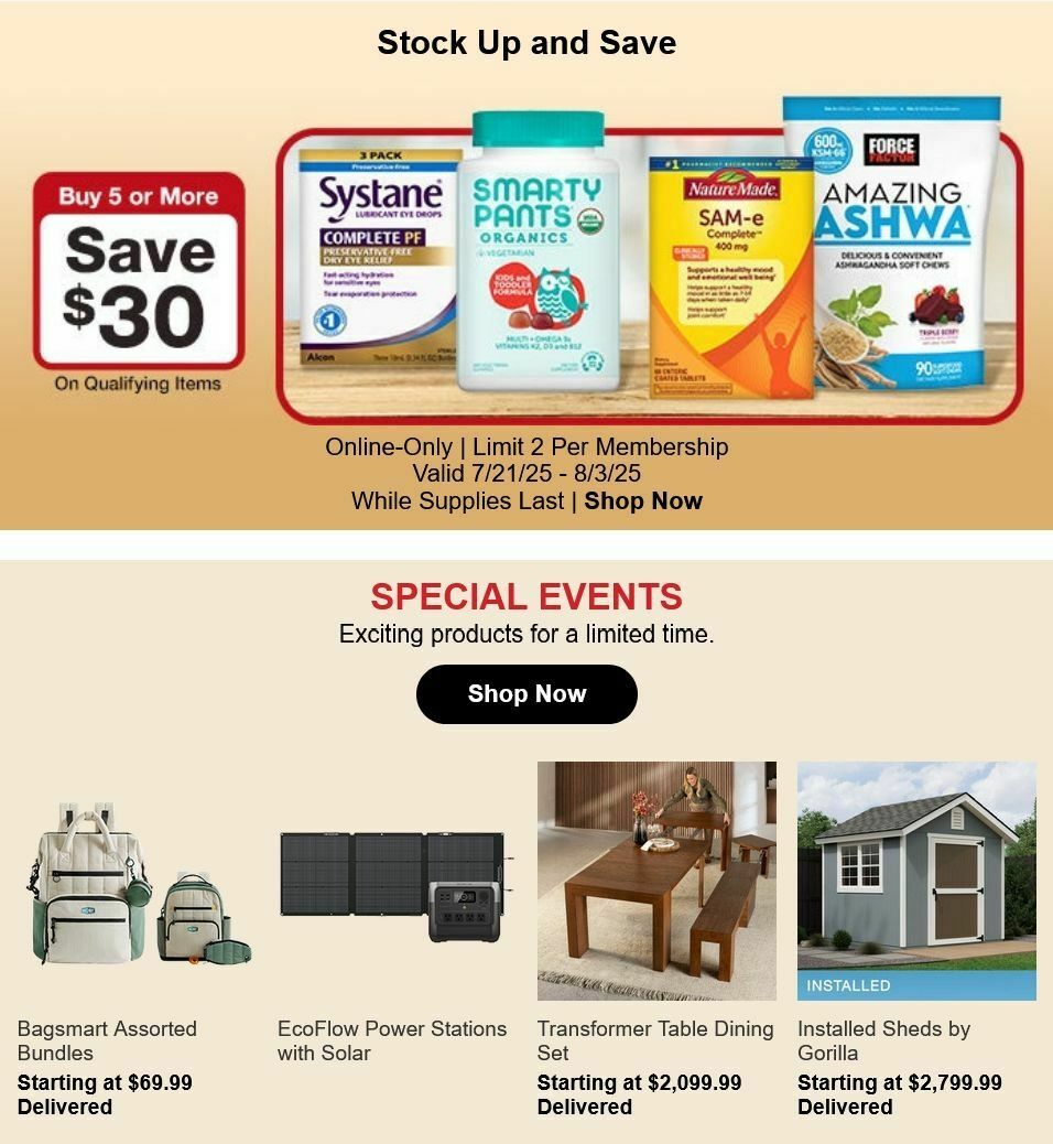 Costco Weekly Ad from July 25