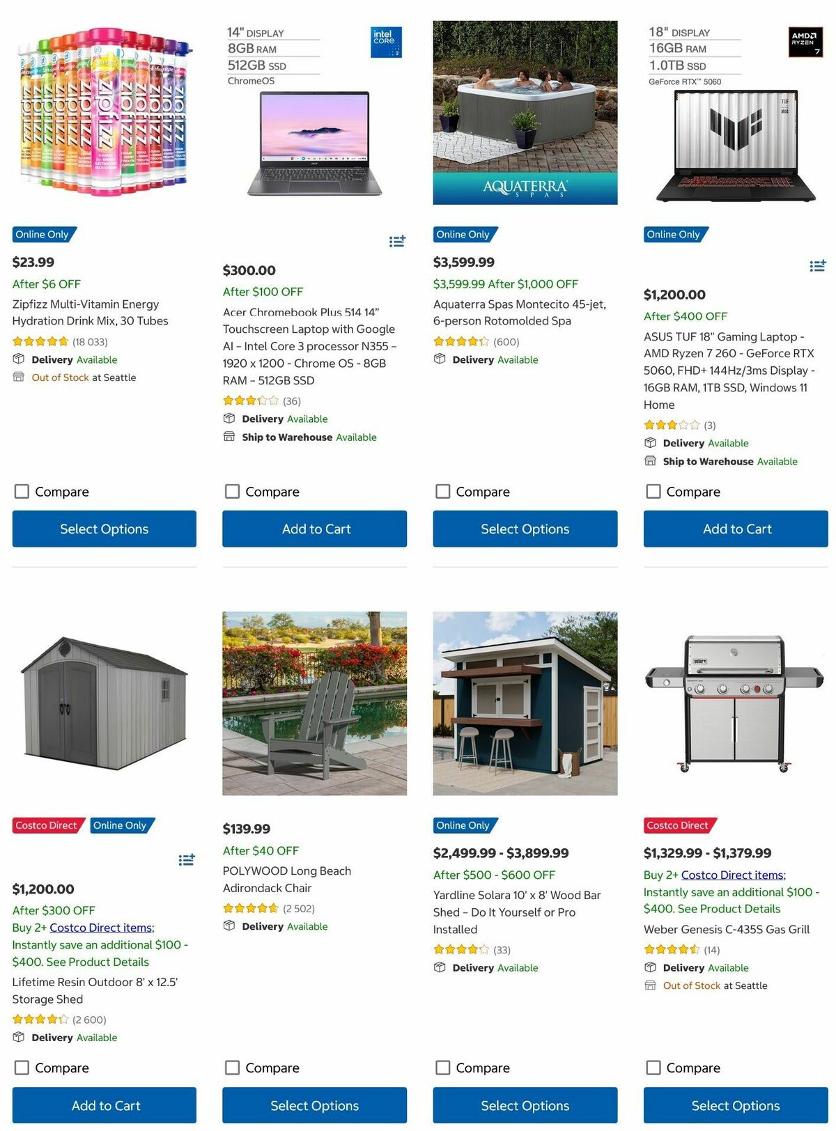 Costco April Online Savings Weekly Ad from April 1