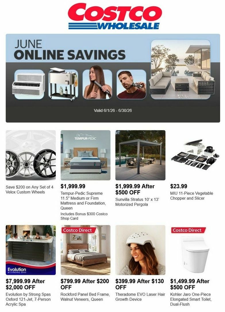 Costco June Online Savings Weekly Ad from June 1