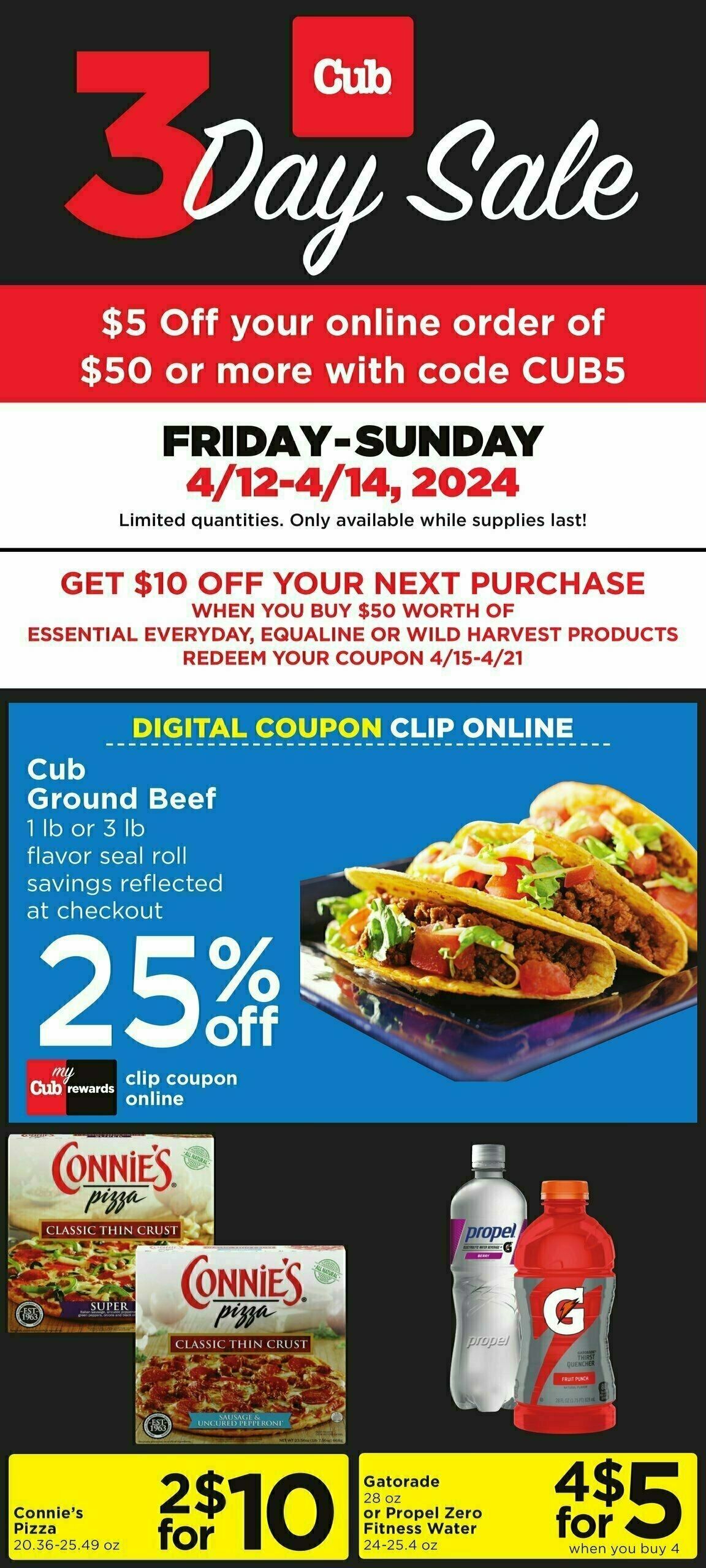 Cub Foods 3 Day Sale Weekly Ad from April 12