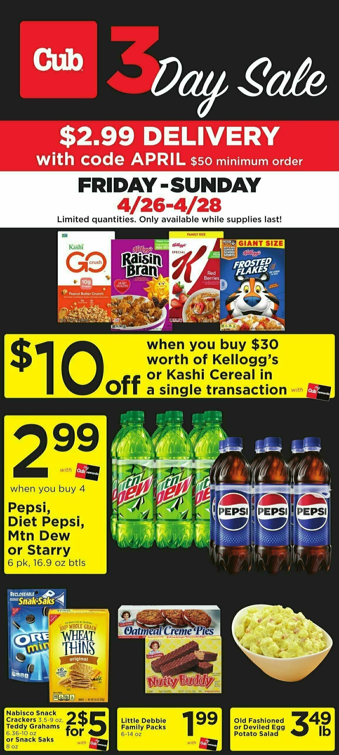 Cub Foods 3 Day Sale Weekly Ad from April 26