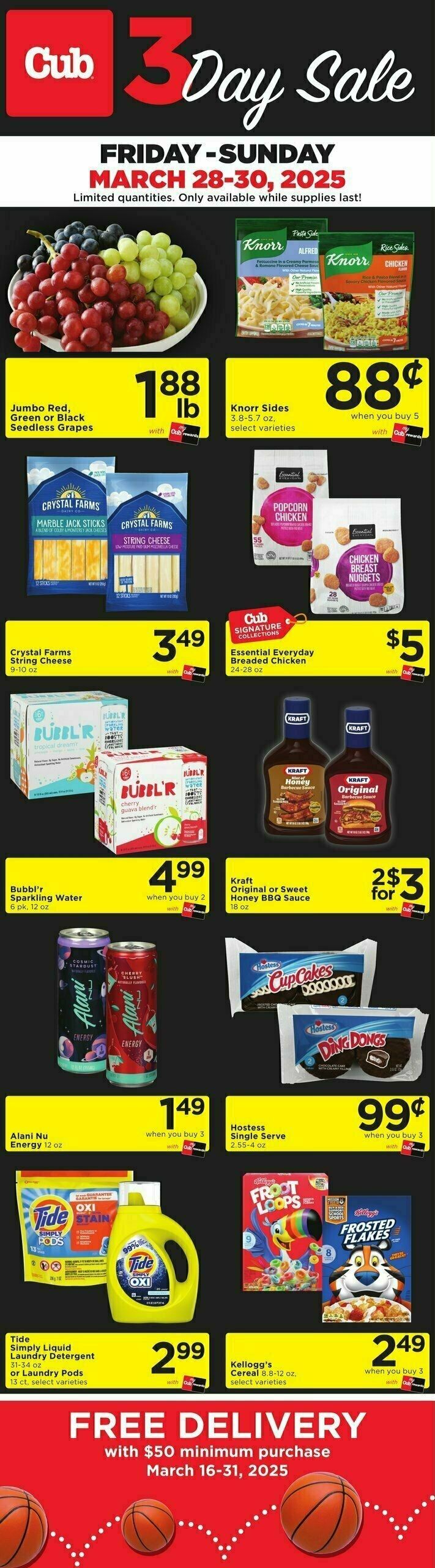 Cub Foods 3 DAY SALE Weekly Ad from March 28