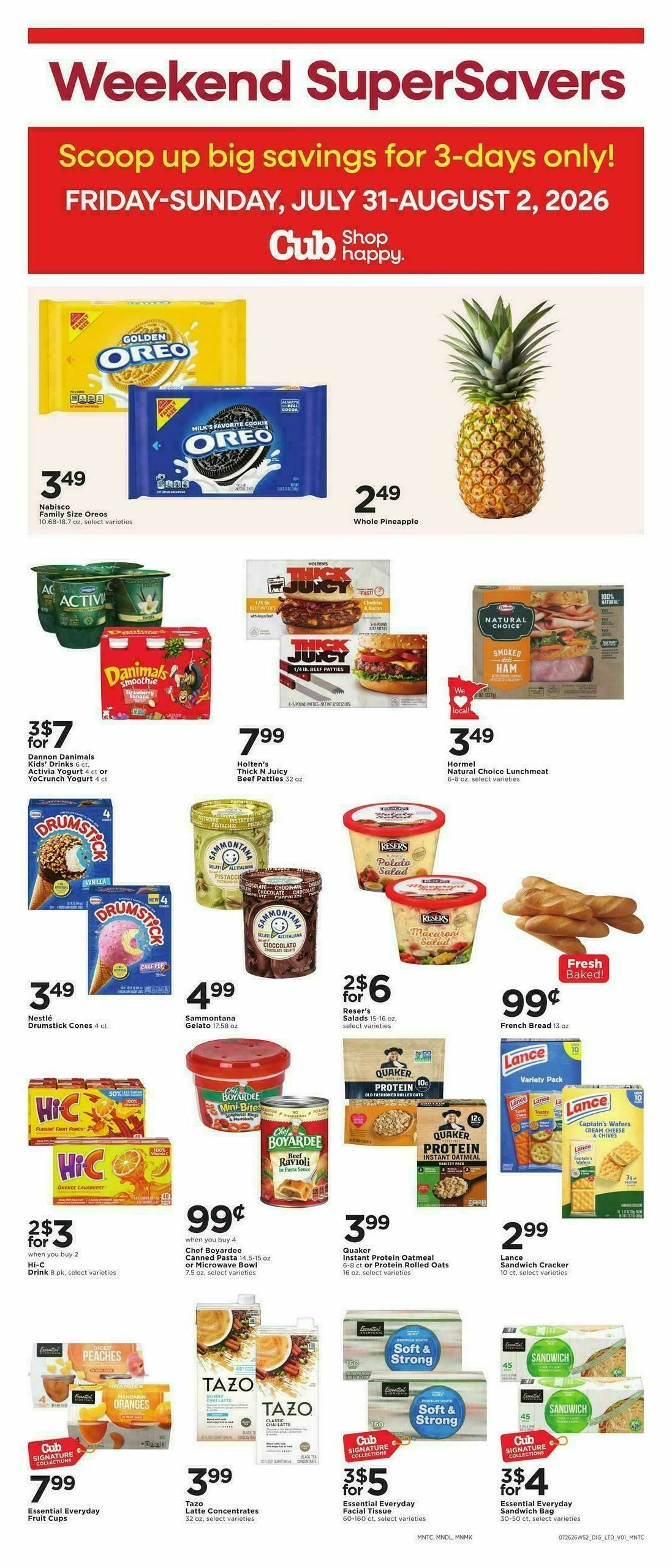 Cub Foods Weekly Ad from July 26