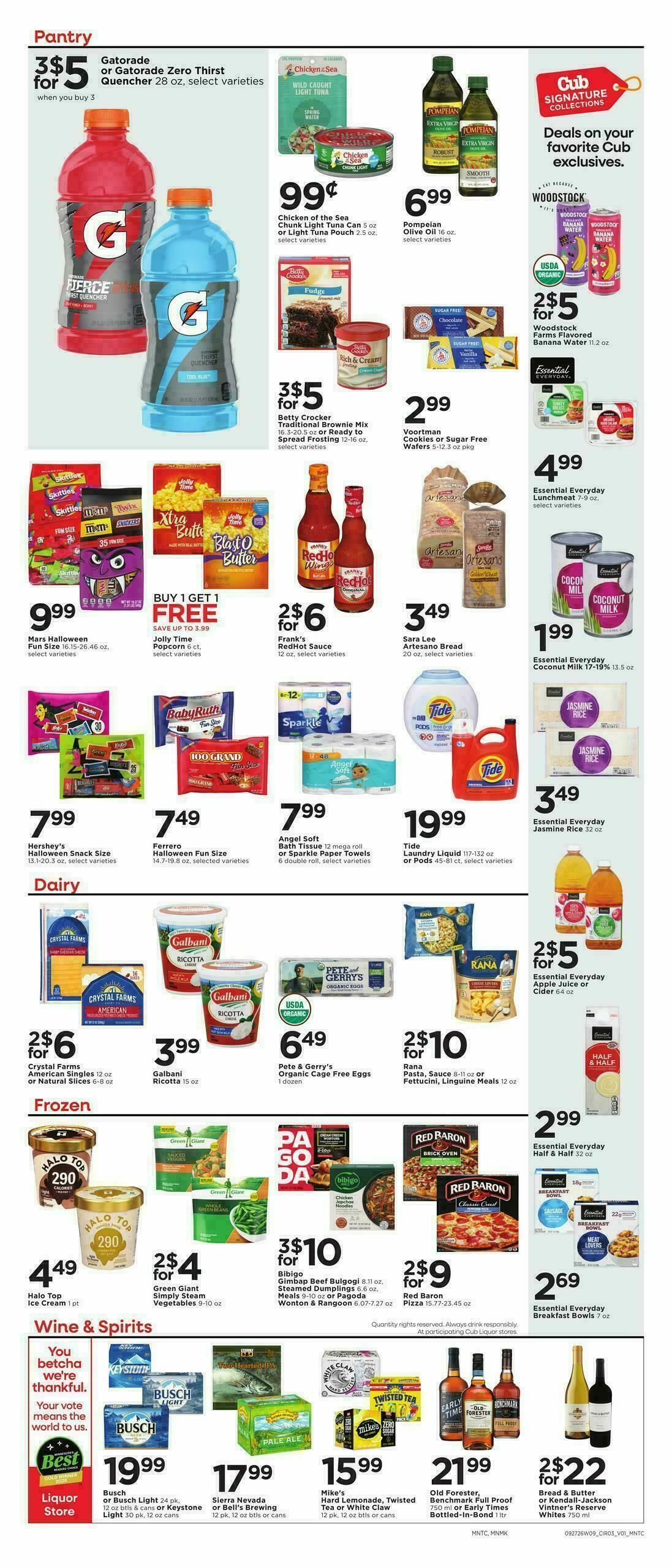 Cub Foods Weekly Ad from September 27