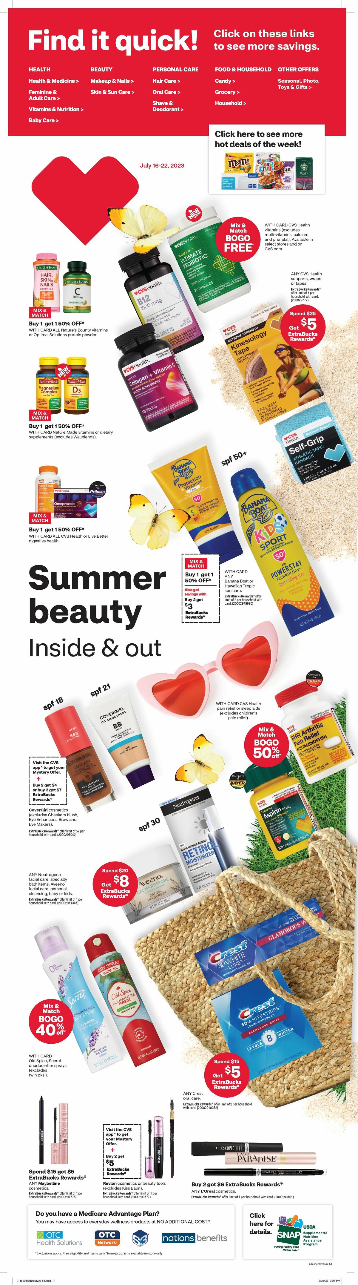 CVS Pharmacy Weekly Ad from July 16