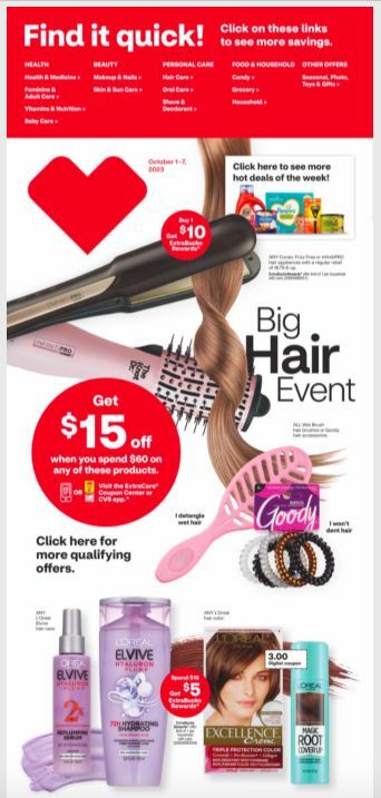 CVS Pharmacy Weekly Ad from October 1