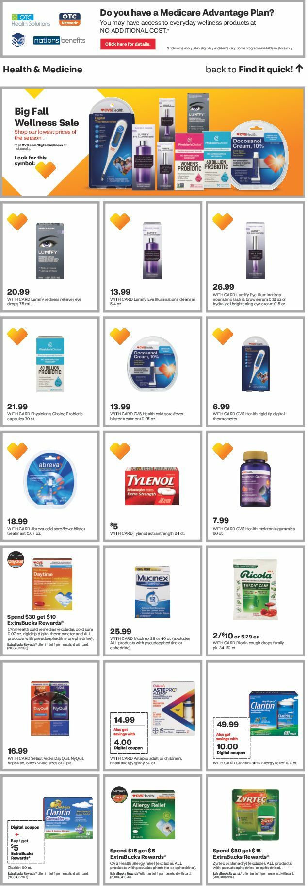 CVS Pharmacy Weekly Ad from October 1