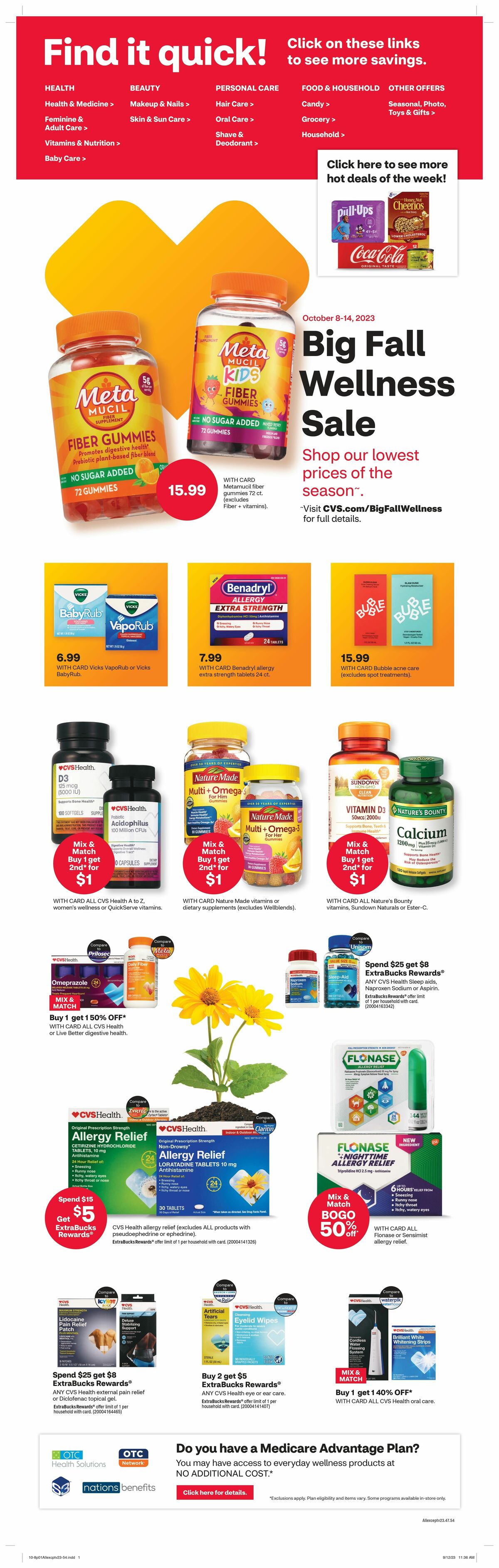 CVS Pharmacy Weekly Ad from October 8