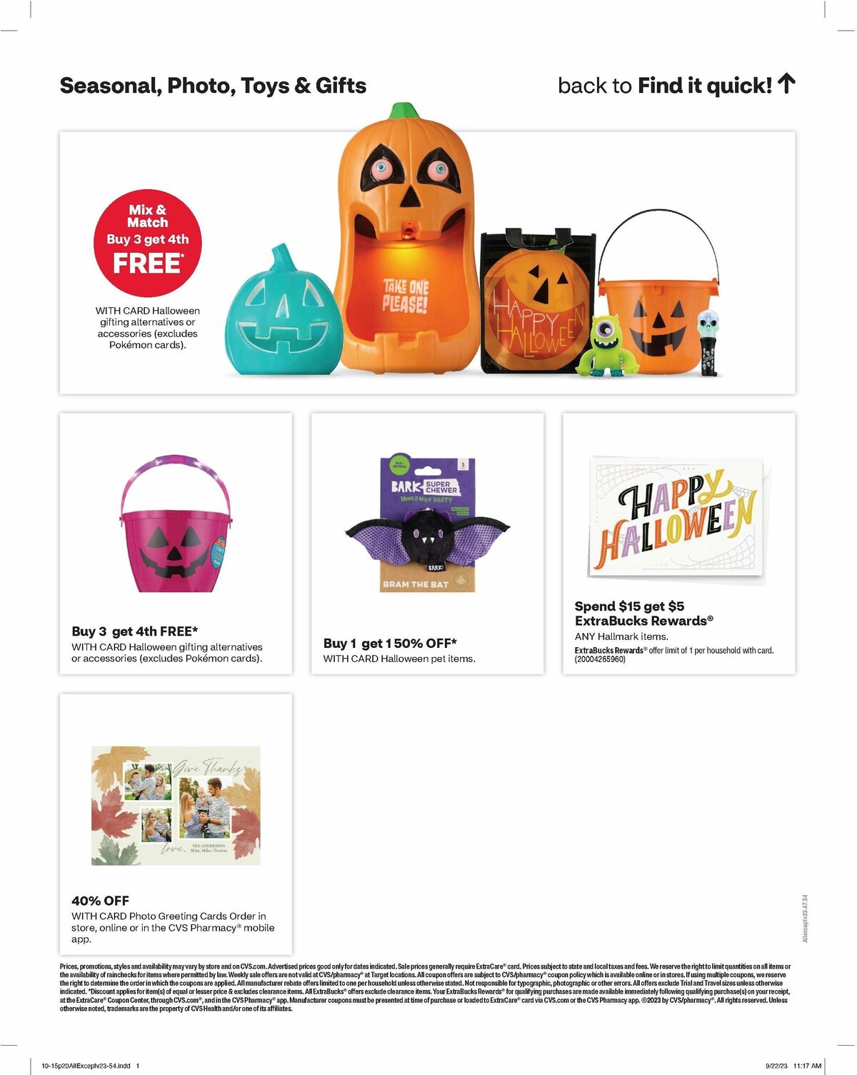 CVS Pharmacy Weekly Ad from October 15