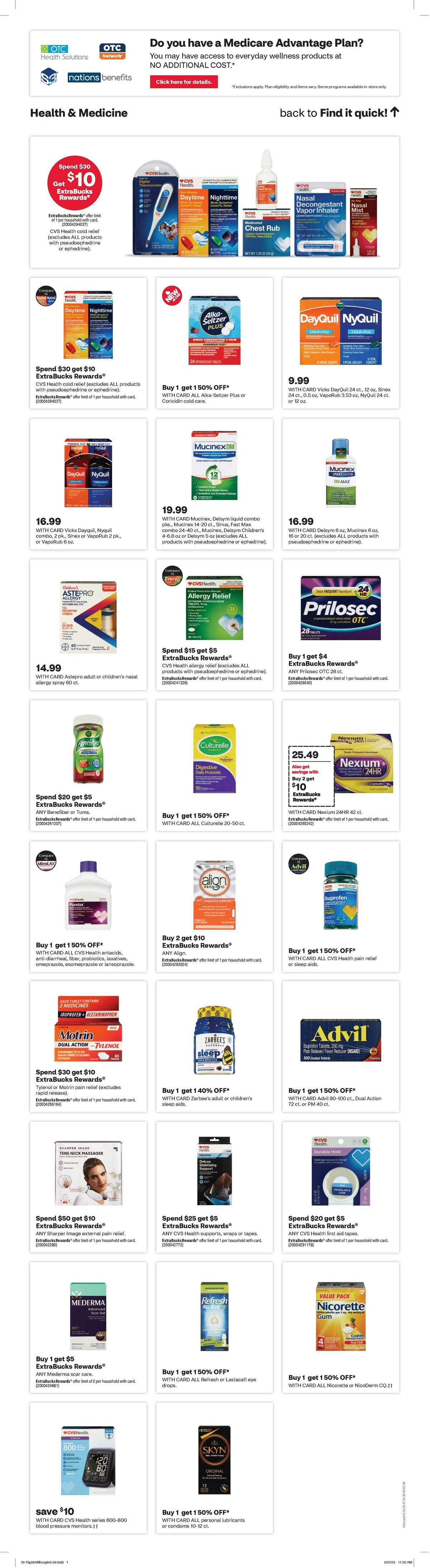 CVS Pharmacy Weekly Ad from October 15