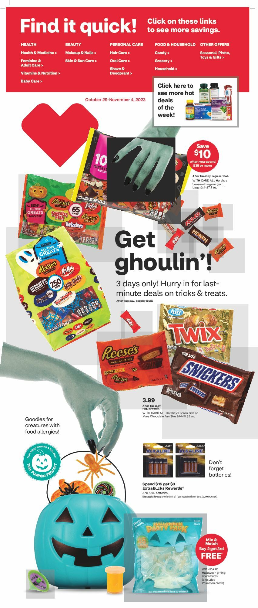 CVS Pharmacy Weekly Ad from October 29