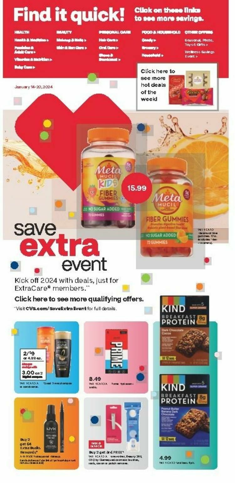 CVS Pharmacy Weekly Ad from January 14