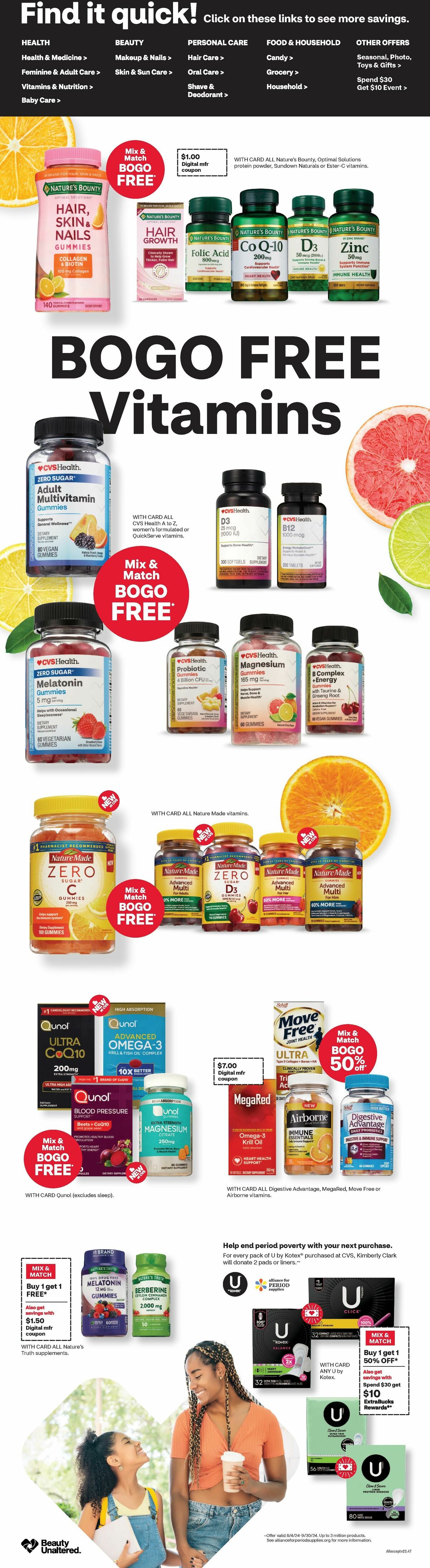 CVS Pharmacy Weekly Ad from August 11