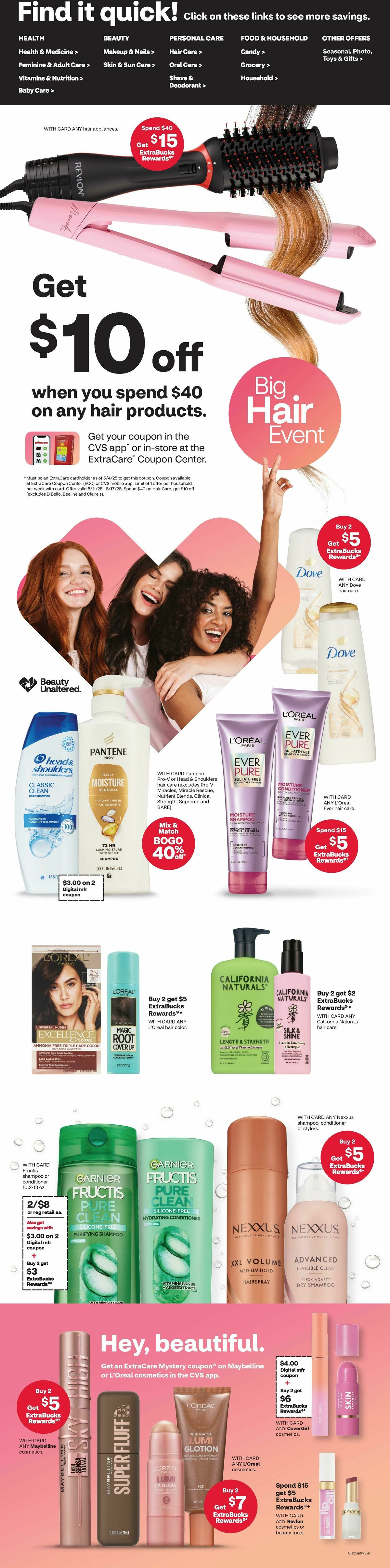 CVS Pharmacy Weekly Ad from May 11