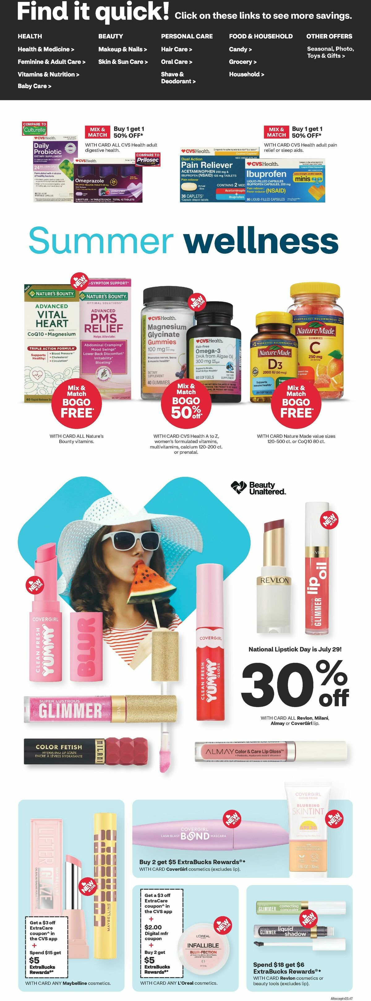 CVS Pharmacy Weekly Ad from July 27