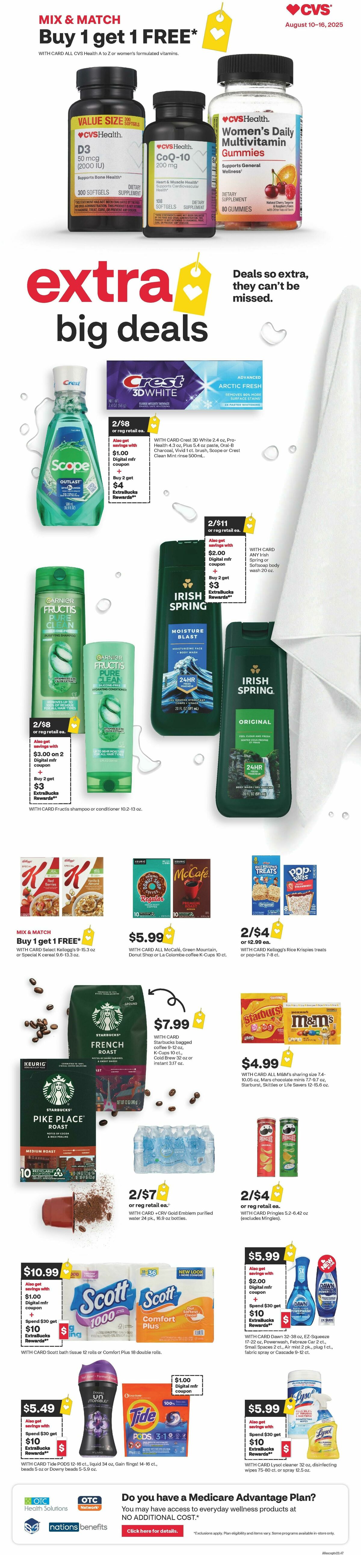 CVS Pharmacy Weekly Ad from August 10