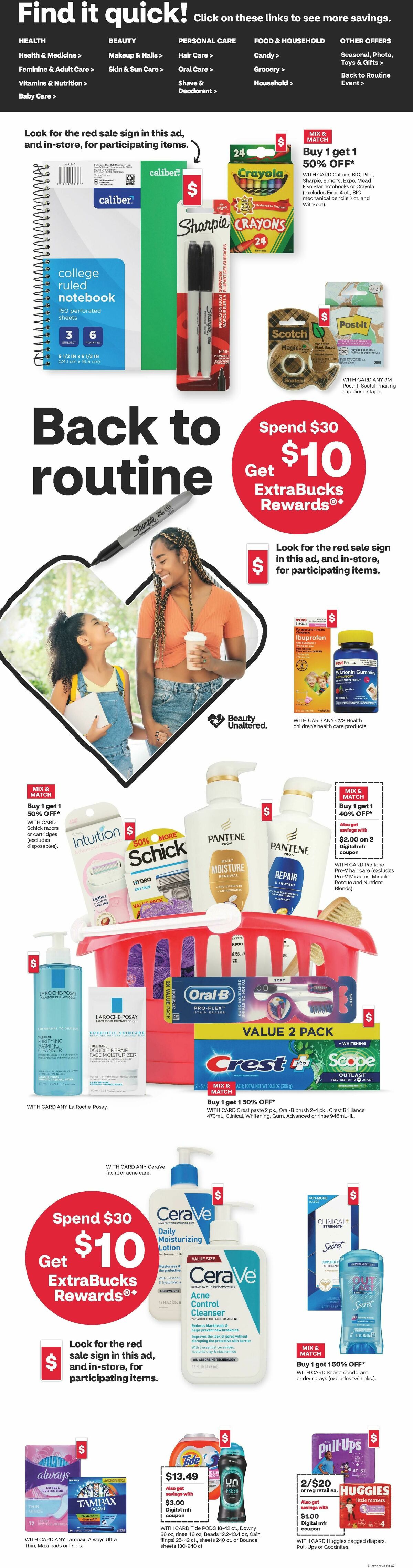 CVS Pharmacy Weekly Ad from August 10