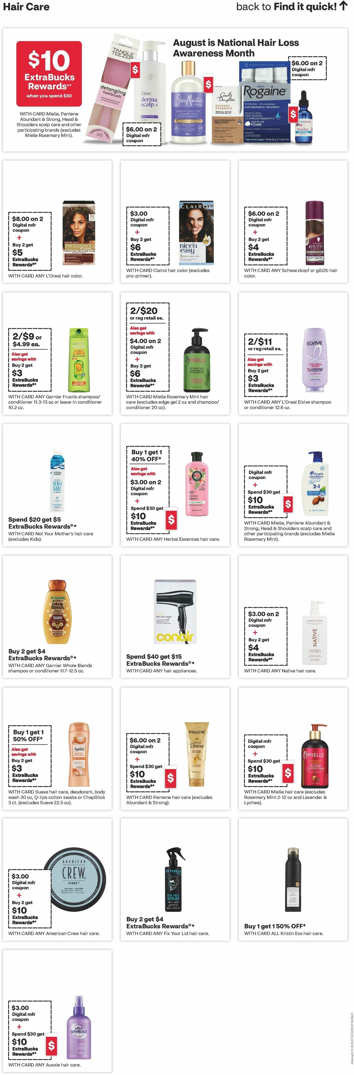CVS Pharmacy Weekly Ad from August 2