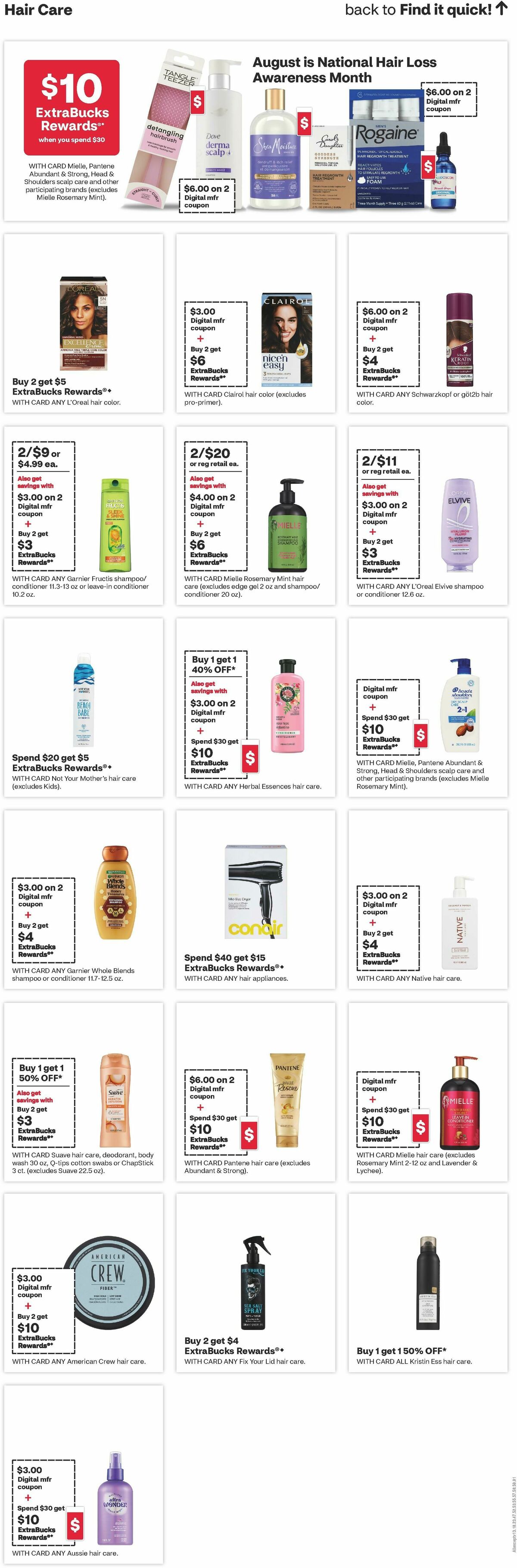 CVS Pharmacy Weekly Ad from August 9