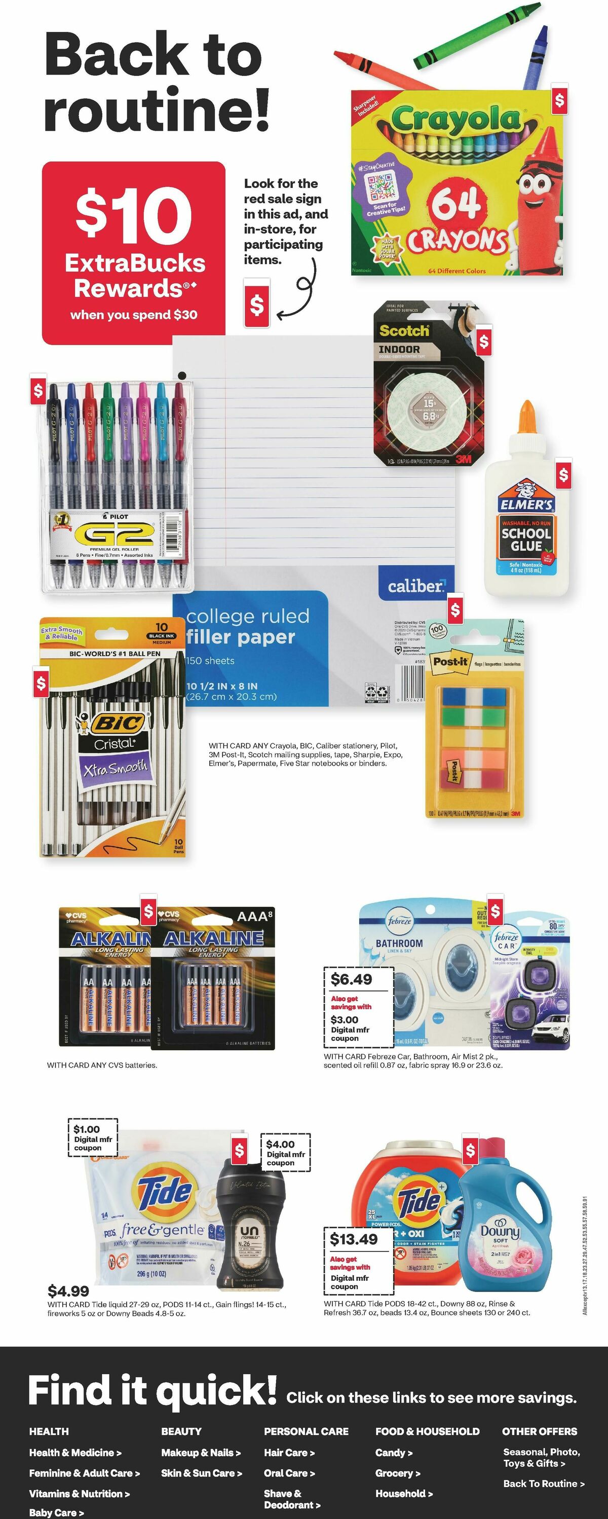 CVS Pharmacy Weekly Ad from August 9