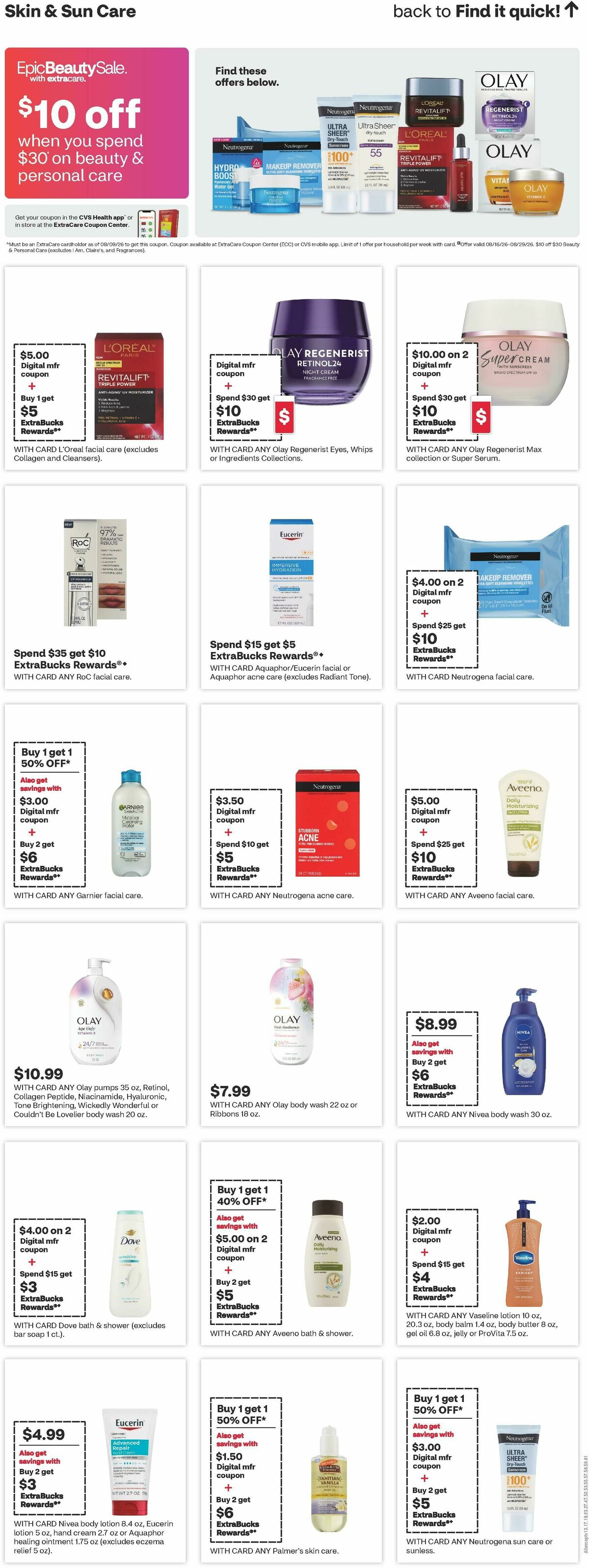 CVS Pharmacy Weekly Ad from August 16