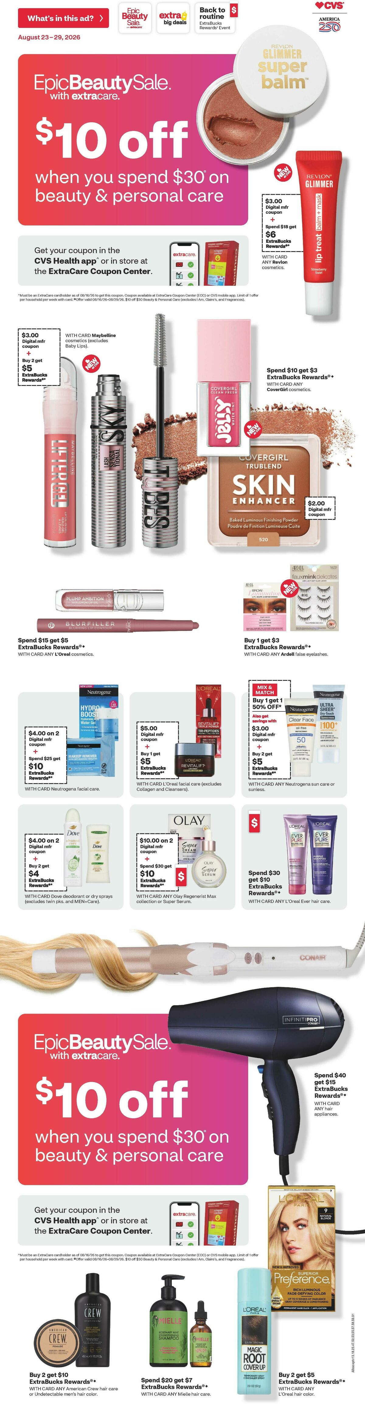 CVS Pharmacy Weekly Ad from August 23
