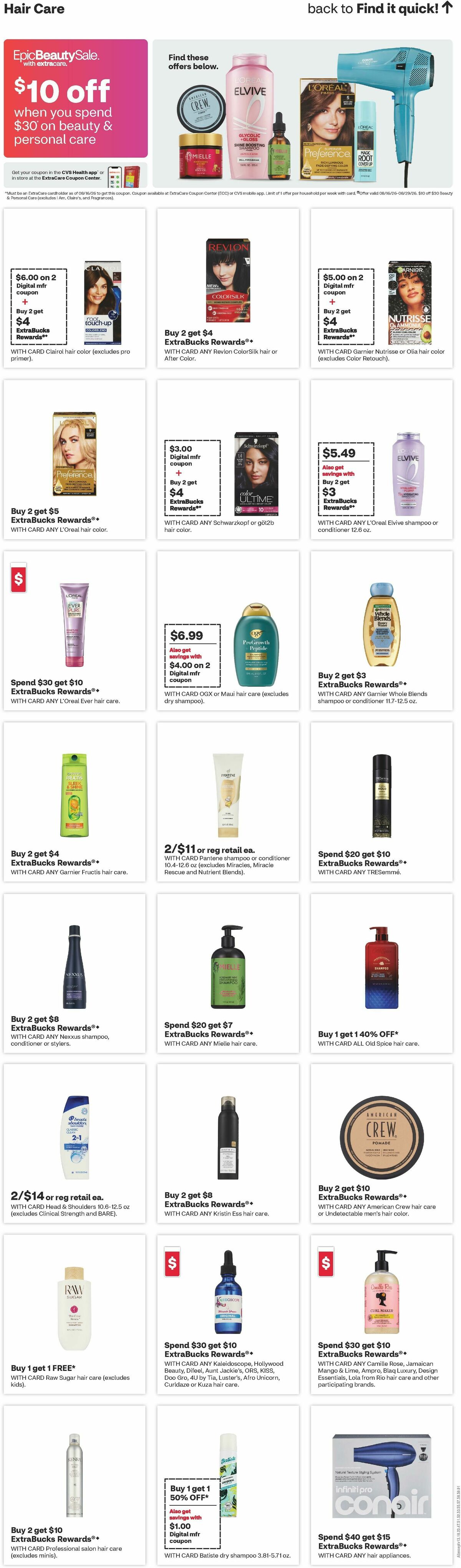 CVS Pharmacy Weekly Ad from August 23