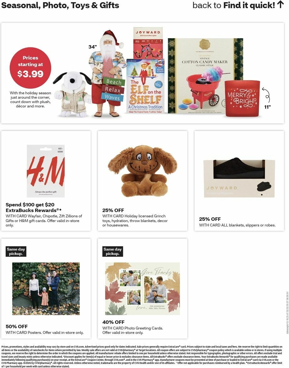 CVS Pharmacy Weekly Ad from November 1